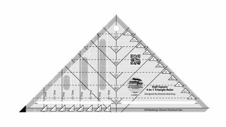 Creative Grids Half Square  4 in 1 Triangle Ruler