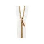 #5 Zippers by the Yard White T