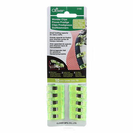 Wonder Clips Neon Green 10 ct
